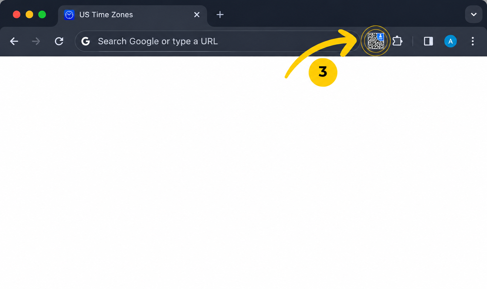 Click the pinned QR Code Generator icon in the Chrome toolbar